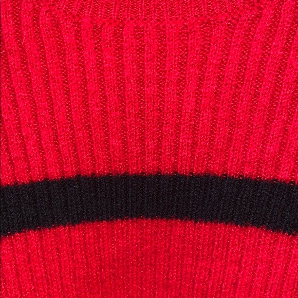 Forever 21 Knit Crewneck Sweater Red/Black - Picture 4 of 7